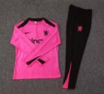 2024/2025 Chelsea Half-Pull Training Suit Pink Football Shirt 1:1 Thai Quality Set - Image 3