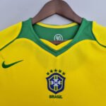 2004 Retro Brazil Home Soccer Jersey - Image 3
