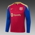 2023/2024 Barcelona Half-Pull Training Suit Red-blue Jersey Set - Image 3