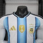 Player Version 2026-2027 Argentina Home White&Blue Long Sleeve Soccer Jersey AAA - Image 3