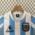 1986 Retro Argentina National Team Home Football Shirt 1:1 Thai Quality Kids Size - Image 3