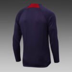 2023/2024 Psg Paris Saint-Germain Half-Pull Training Suit Purple Set - Image 4