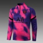 2021/2022 Psg Paris Saint-Germain Half-Pull Training Suit Pink Set - Image 3