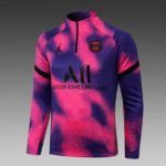 2021/2022 Psg Paris Saint-Germain Half-Pull Training Suit Pink Set - Image 3
