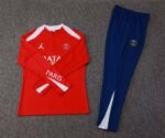 2025/2026 Psg Paris Saint-Germain Half-Pull Training Suit Red  Football Shirt 1:1 Thai Quality Set - Image 3