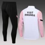 2021/2022 Psg Paris Saint-Germain Half-Pull Training Suit White pink Set - Image 2