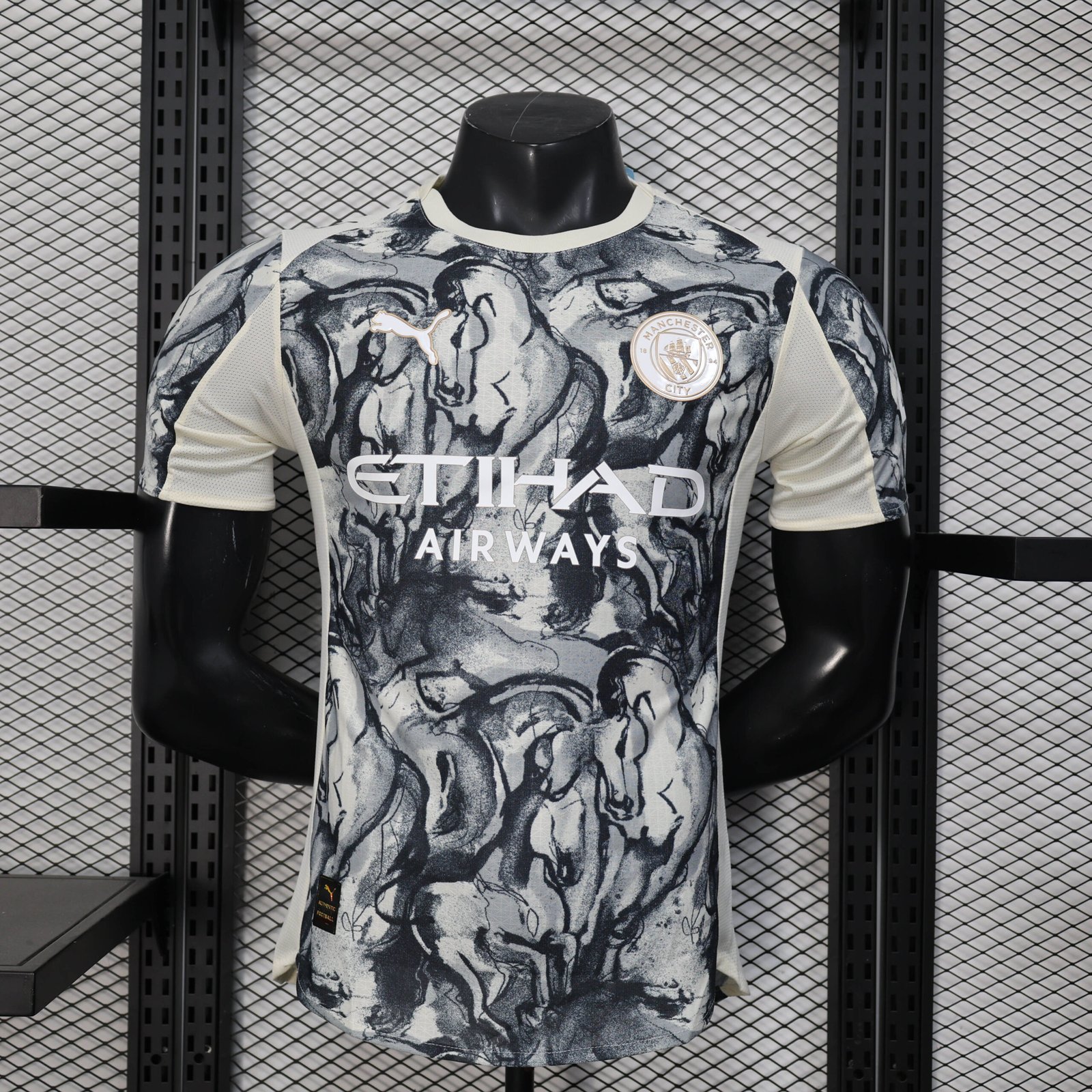 59dd8767eb14c032b40c5a599b4e5b38 2025/2026 Player Version Manchester City Year of The Horse Special Edition Grey Football Shirt 1:1 Thai Quality - Image 1