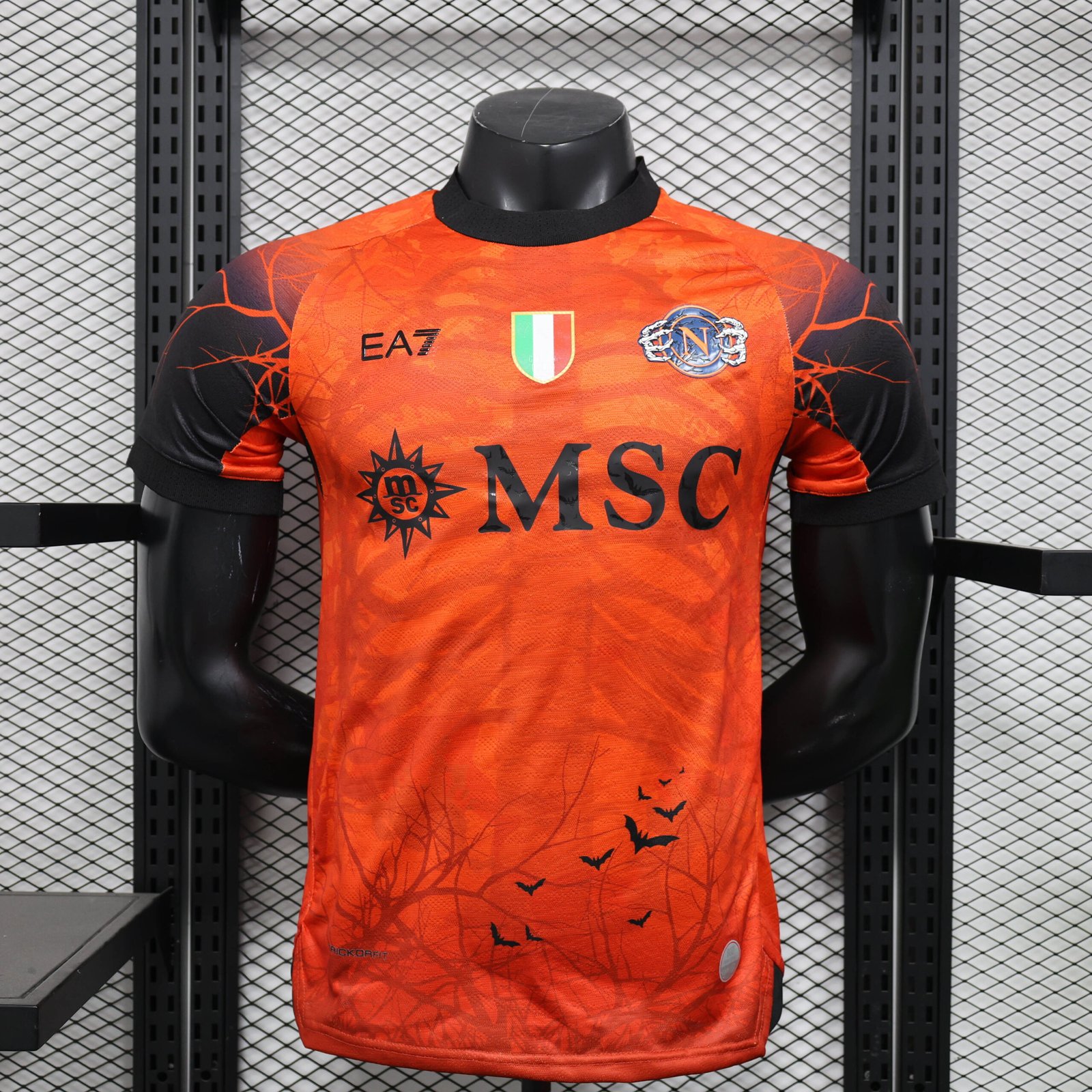 5b5ad923bcb6cd5438fb32bc90479189-1 2025/2026 Player Version Napoli Halloween Special Edition Orange Soccer Jersey 1:1 Thai Quality - Image 1