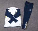 2023/2024 Real Madrid Half-Pull Training Suit white Football Shirt 1:1 Thai Quality Set - Image 3