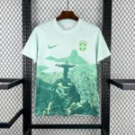 2025 Brazil Jesus Special Edition Light Green Soccer Jersey