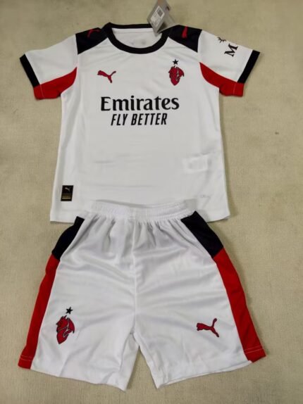 2025/2026 AC Milan Away Football Shirt 1:1 Thai Quality Kids Size