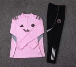 2025/2026 Inter Miami Half-Pull Training Suit Pink Soccer Jersey 1:1 Thai Quality Set - Image 7