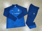 2023 Olympique de Marseille Half-Pull Training Suit Royal blue Football Jersey Set - Image 3