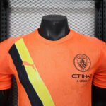 2025/2026 Player Version Manchester City KidSuper Joint Edition Orange Football Shirt 1:1 Thai Quality - Image 3