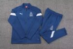 2023/2024 Olympique de Marseille Long Zip Jacket Dark Blue Football Jersey Set - Image 3