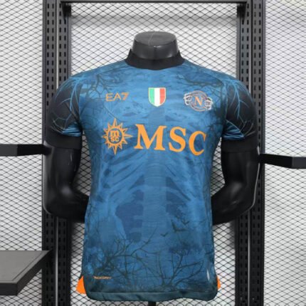 2025/2026 Player Version Napoli Halloween Special Edition Navy Blue Soccer Jersey 1:1 Thai Quality
