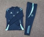 2024/2025 Arsenal Half-Pull Training Suit Royal blue Football Shirt 1:1 Thai Quality Set - Image 3