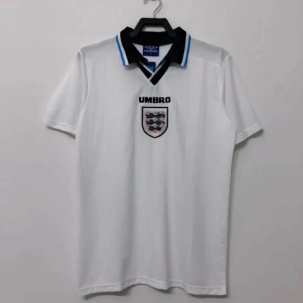 1996 Retro England Home Soccer Jersey