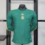 2025 Long Sleeve Player Version Mexico National Gold cup Version Green Football Shirt 1:1 Thai Quality