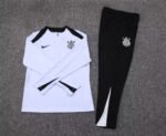 2025/2026 Corinthians Paulista Half-Pull Training Suit White Football Shirt 1:1 Thai Quality Set - Image 7