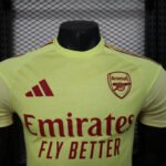 2025/2026 Player Version Arsenal Goalkeeper Yellow Football Shirt 1:1 Thai Quality - Image 3