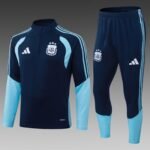 2026 Argentina Half-Pull Training Suit Royal Blue Jersey Set
