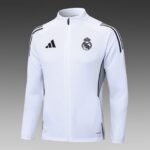 2025/2026 Real Madrid Long Zipped Jacket White Football Shirt Set - Image 3