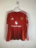 2024/2025 Long Sleeve Manchester United Home Football Shirt 1:1 Thai Quality