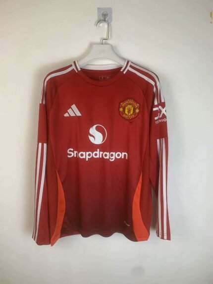 2024/2025 Long Sleeve Manchester United Home Football Shirt 1:1 Thai Quality