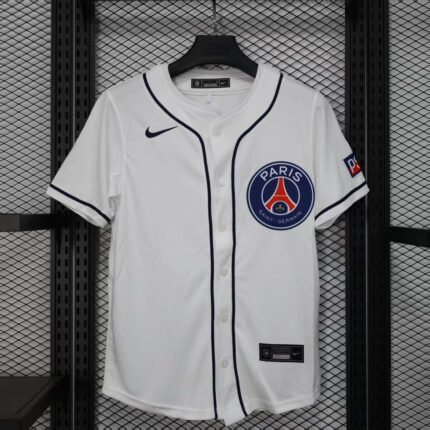 2025/2026 Psg Paris Saint-Germain Baseball Uniform White Football Shirt 1:1 Thai Quality