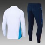 2024 Italy Half-Pull Training Suit White Soccer Shirt Set - Image 2