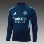2025/2026 Arsenal Half-Pull Training Suit Royal Blue Football Shirt 1:1 Thai Quality Set - Image 3