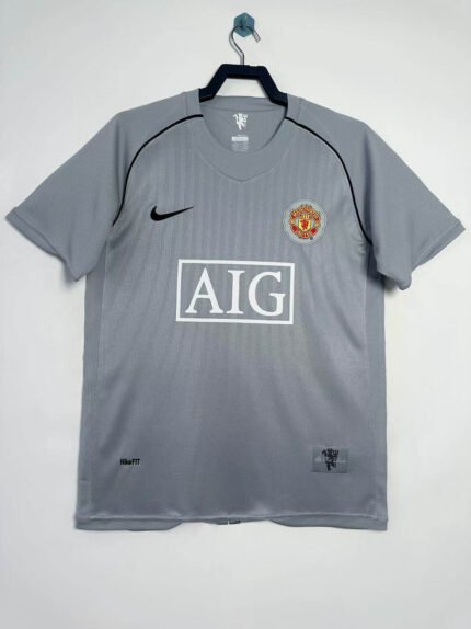 2007/2008 Retro Manchester United Goalkeeper Grey Football Shirt 1:1 Thai Quality