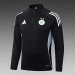 2025 Algeria National Team Half-Pull Training Suit Black Shirt Set - Image 3