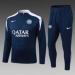 2025/2026 Internazionale Milan Half-Pull Training Suit Royal Blue Football Jersey 1:1  Thai Quality Set