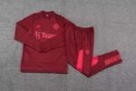 2023/2024 Manchester United Half-Pull Training Suit Purplish red Football Shirt 1:1 Thai Quality Set - Image 3
