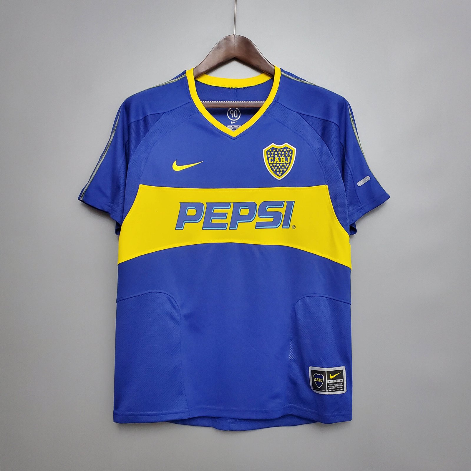 7d8240fed49d8ac5612b76f76f30e7cc 2003/2004 Retro Boca Juniors Home Football Jersey 1:1 Thai Quality - Image 1