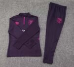 2024/2025 West Ham United Half-Pull Training Suit Purple Football Shirt 1:1 Thai Quality Set - Image 3