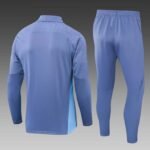 2024/2025 Manchester City Half-Pull Training Suit Gray Football Shirt 1:1 Thai Quality Set - Image 2