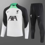 2023/2024 Liverpool Half-Pull Training Suit Gray-white Jersey 1:1 Thai Quality Set