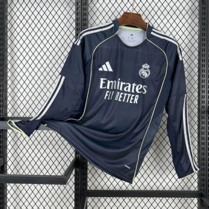 2025/2026 Long Sleeve Real Madrid Away Football Shirt1:1 Thai Quality