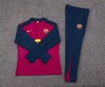 2025/2026 Barcelona Half-Pull Training Suit Brown Red Jersey Set - Image 7