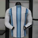 Player Version 2026-2027 Argentina Home White&Blue Long Sleeve Soccer Jersey AAA - Image 2