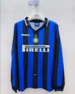 1997/1998 Retro Long Sleeve Internazionale Milan Home Football Jersey 1:1 Thai Quality