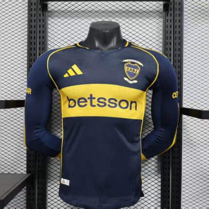 2025/2026 Player Version Long Sleeve Boca Juniors Home Football Jersey 1:1 Thai Quality