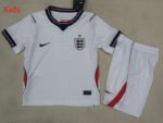 2026 England Home White Kids/Youth Soccer Uniform