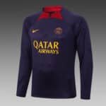 2023/2024 Psg Paris Saint-Germain Half-Pull Training Suit Purple Set - Image 3