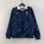 2023/2024 Manchester City Reversible Windbreaker Navy blue Soccer Jersey 1:1 Thai Quality - Image 2