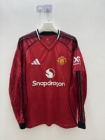 2025/2026 Long Sleeve Manchester United Home Football Shirt 1:1 Thai Quality