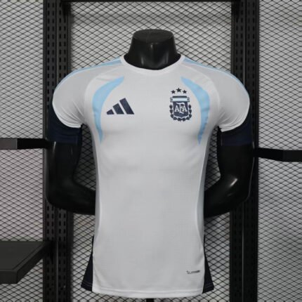 2026 Player Version Argentina National Team Training Suit White Football Shirt 1:1 Thai Quality